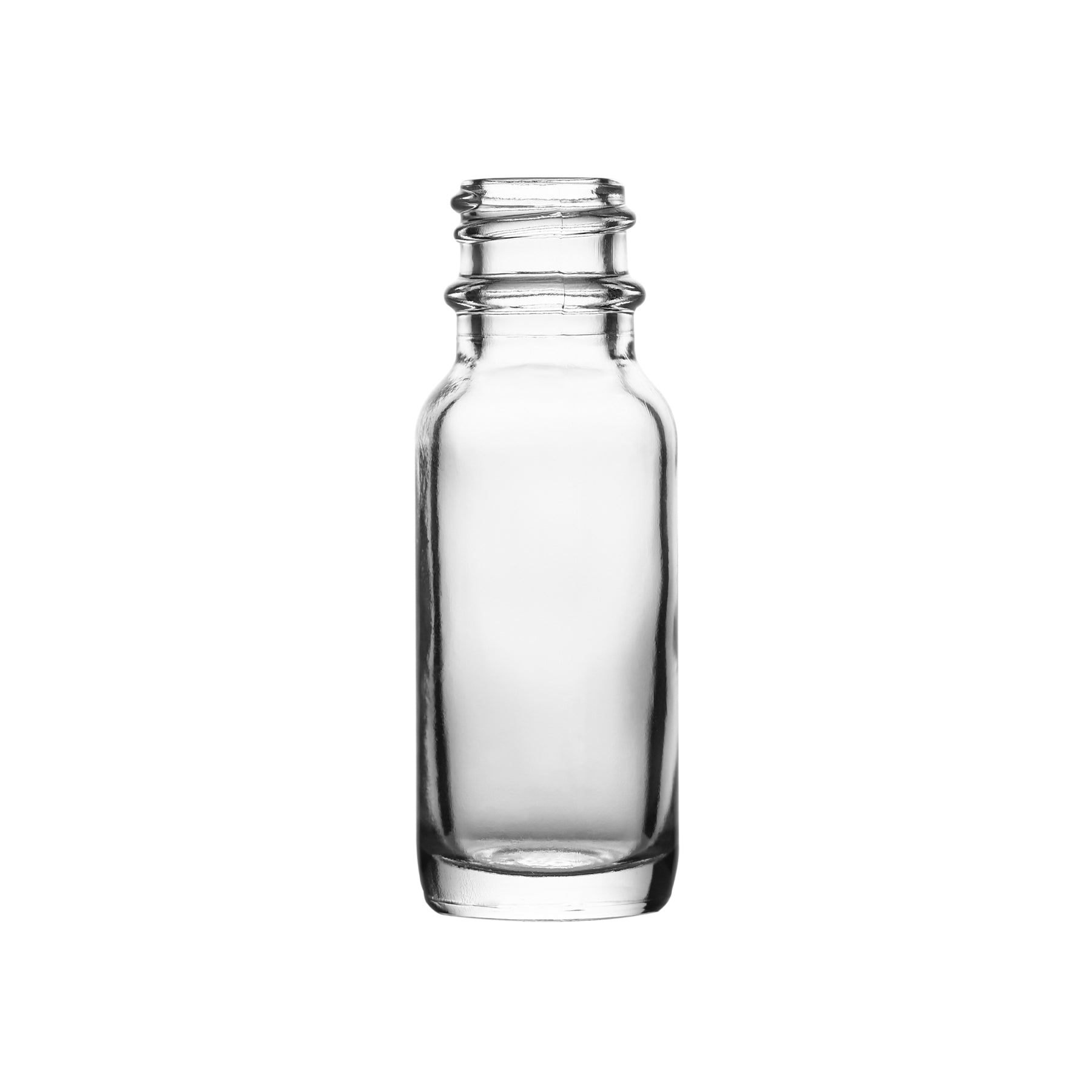 0.5 oz Boston Round Glass Bottles 18-400 Neck Finish