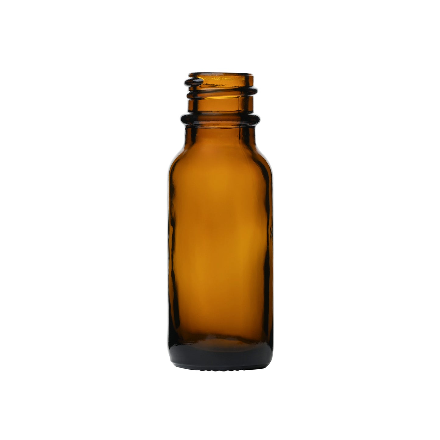 0.5 oz Boston Round Glass Bottles 18-400 Neck Finish