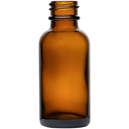 1 oz (30 ml) Boston Round Glass Bottles 20-400 Neck Finish body