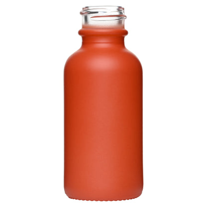 1 oz (30 ml) Matte Orange Boston Round Glass Bottle with 20-400 Neck Finish