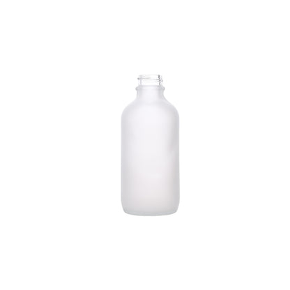 120ml Clear Frosted Boston Round Glass Bottle with 22-400 Neck Finish