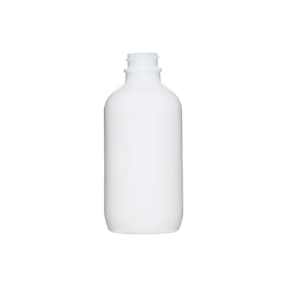 4 oz Opal White Boston Round Glass Bottle with 22-400 Neck