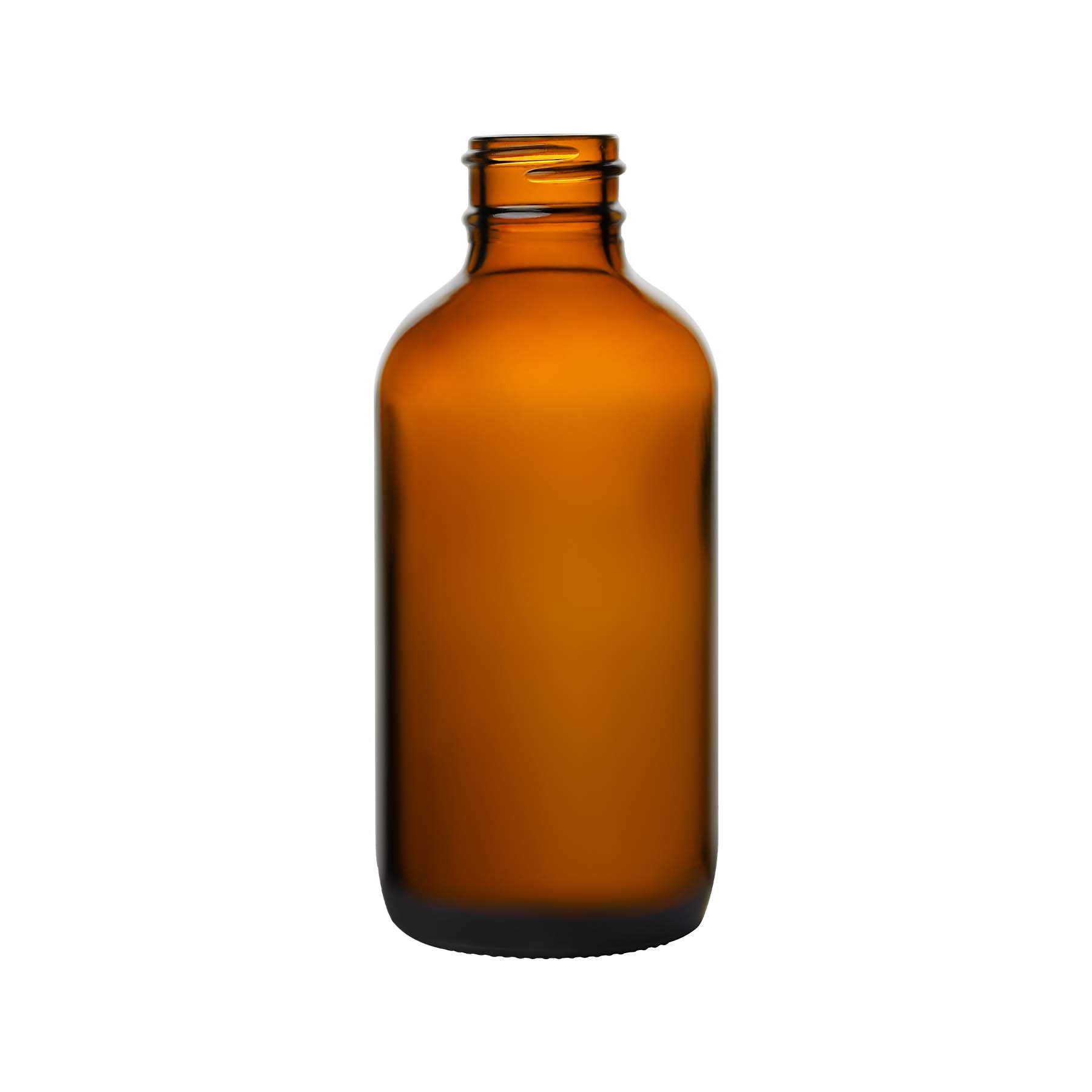 4 oz Glass Boston Round Bottles 24-400 Neck Finish