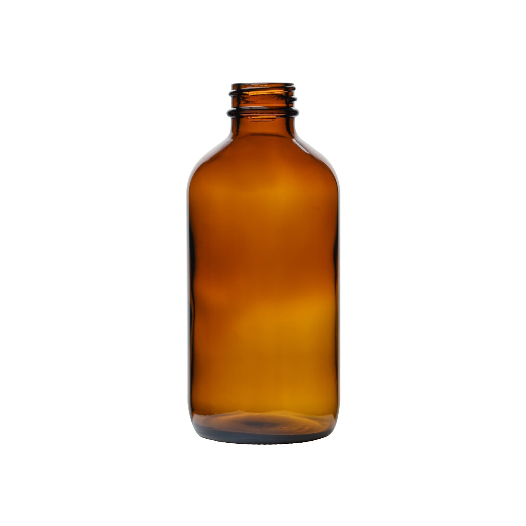 8 oz Boston Round Glass Bottle with 28-400 Neck Finish