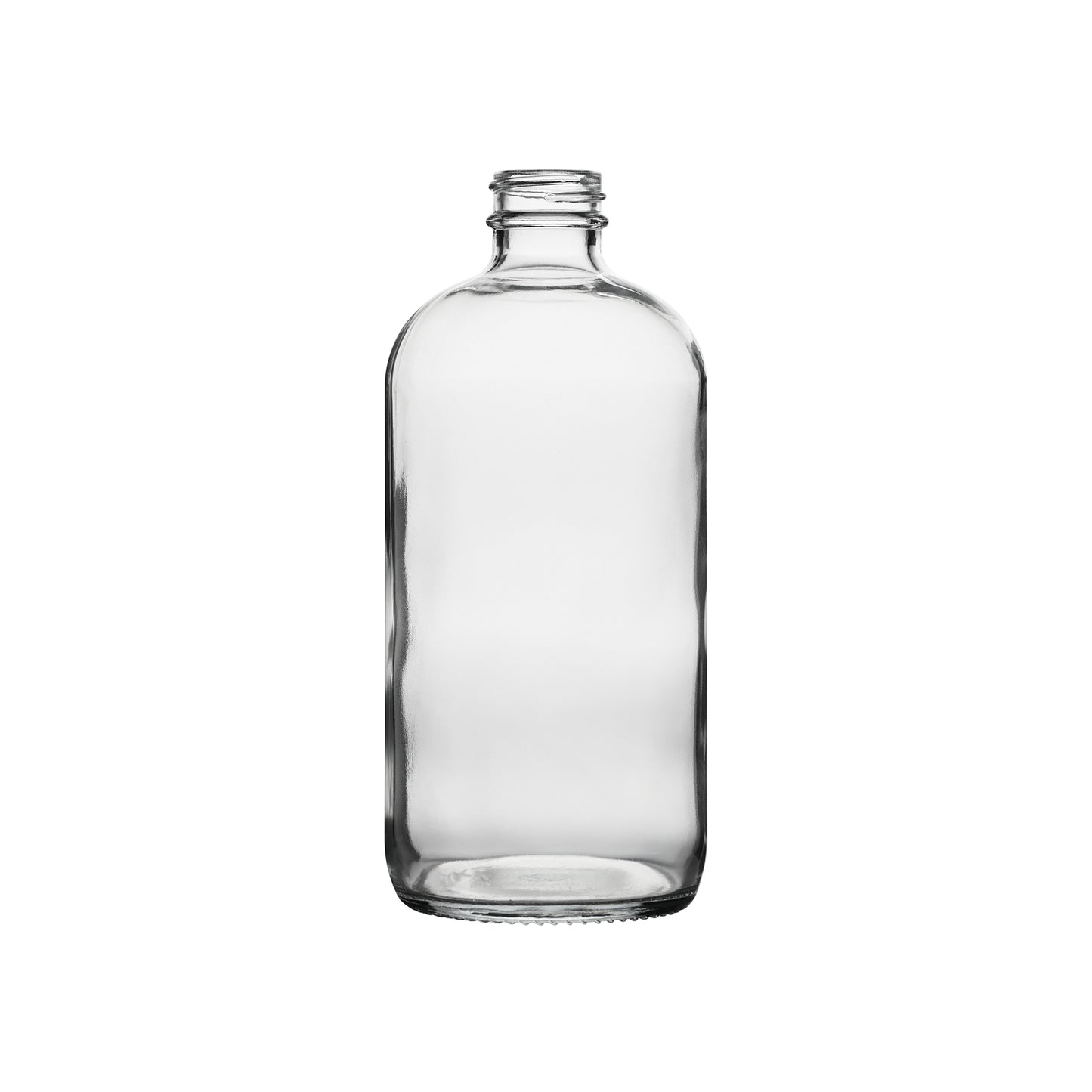 16 oz Glass Boston Round Bottles 28-400 Neck Finish