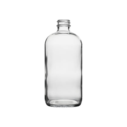 16 oz Glass Boston Round Bottles 28-400 Neck Finish