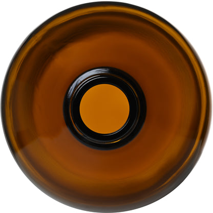 32 oz (960 ml) Amber Boston Round Glass Bottle with 28-400 Neck Finish neck opening