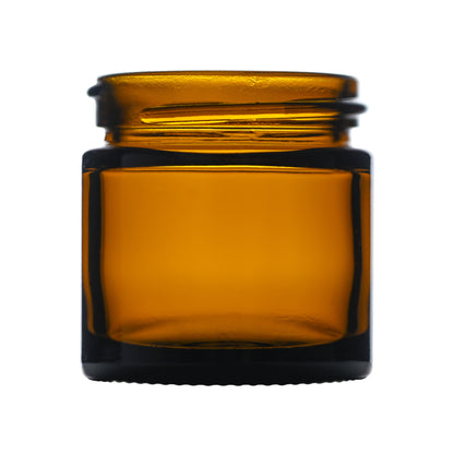1 oz Amber Straight Sided Glass Jar with 43-400 Neck Finish