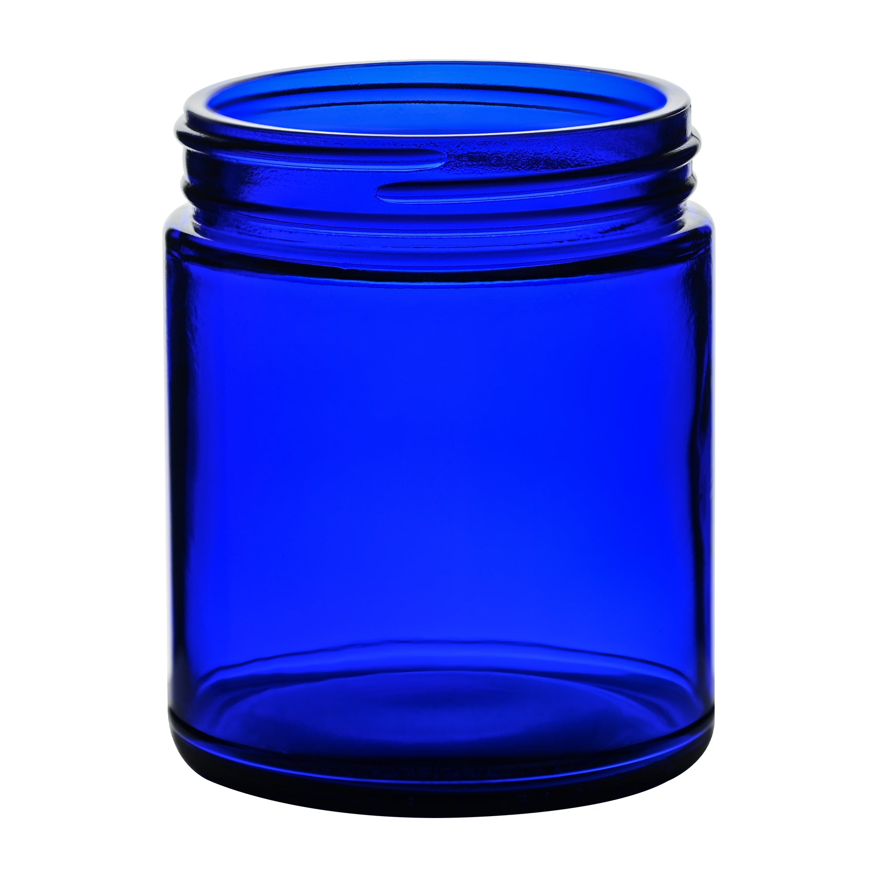 9.5 oz Cobalt Blue Straight Sided Glass Jar with 70-400 Neck Finish