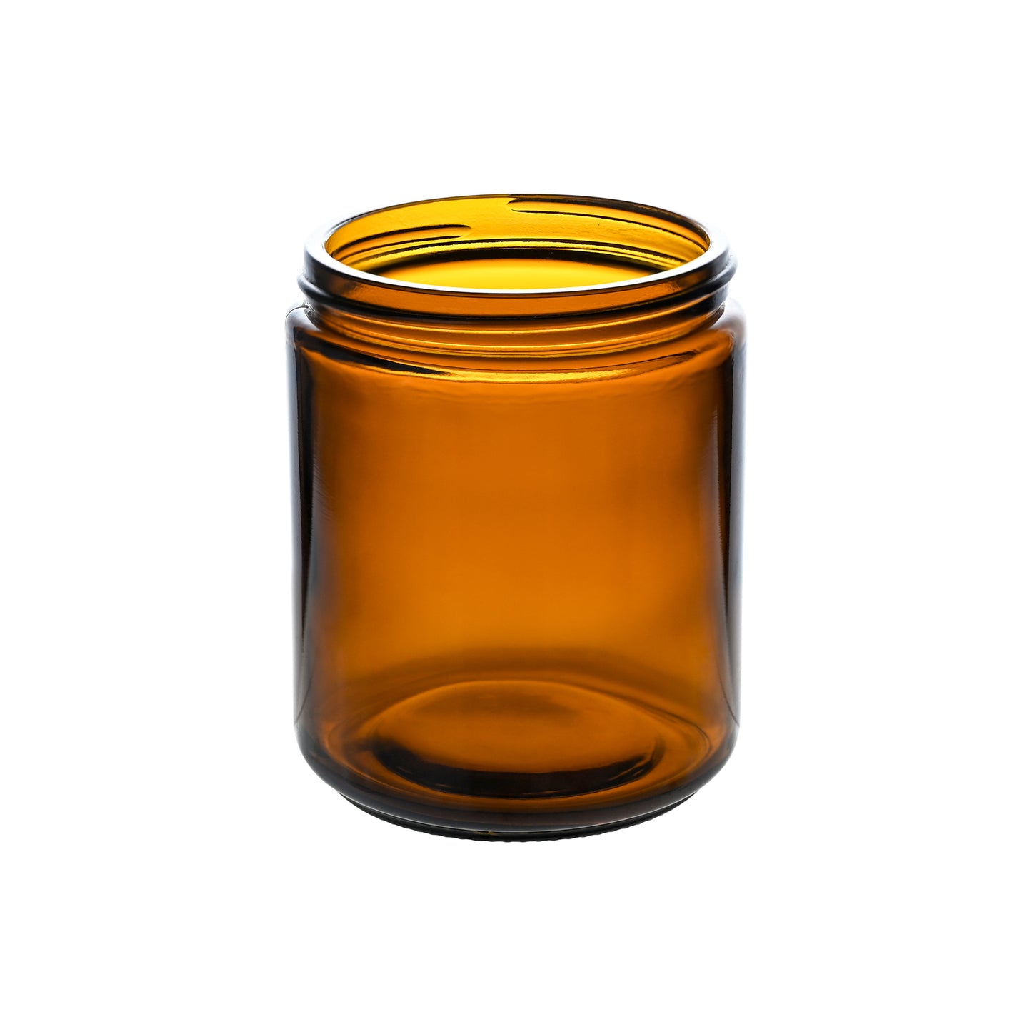 280g Amber Straight Sided Glass Jar with 70-400 Neck Finish