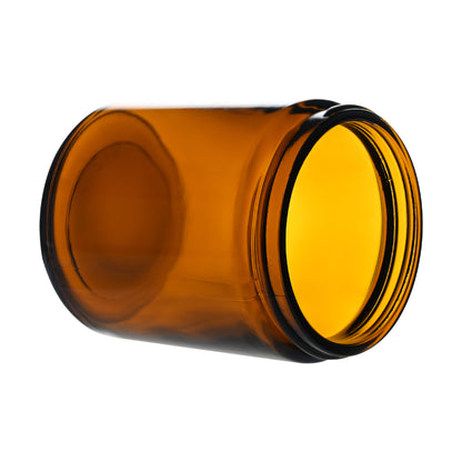 280g Amber Straight Sided Glass Jar with 70-400 Neck Finish