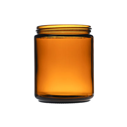 280g Amber Straight Sided Glass Jar with 70-400 Neck Finish
