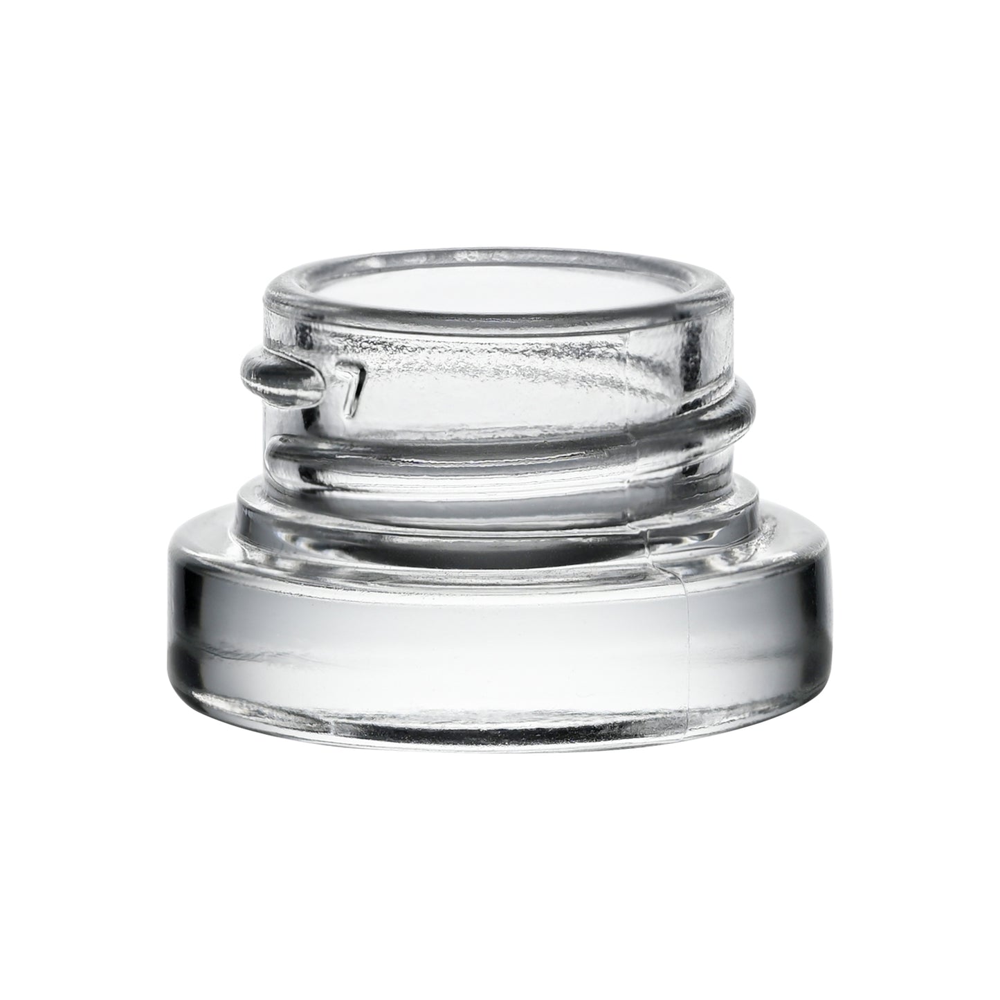 5g Clear Glass Concentrate Jars 28-400 Neck Finish tilted view