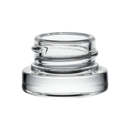 5g Clear Glass Concentrate Jars 28-400 Neck Finish tilted view