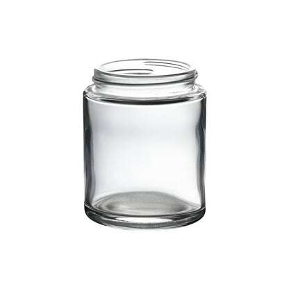 3.5 oz Clear Straight Sided Glass Jar with 50-400 Neck Finish