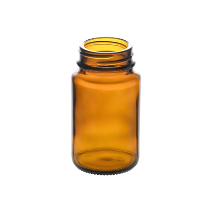 75cc Amber Glass Wide Mouth Packer Bottles with 38-400 Neck Finish