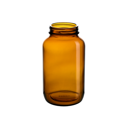 400cc Amber Glass Wide Mouth Packer Bottles with 53-400 Neck Finish