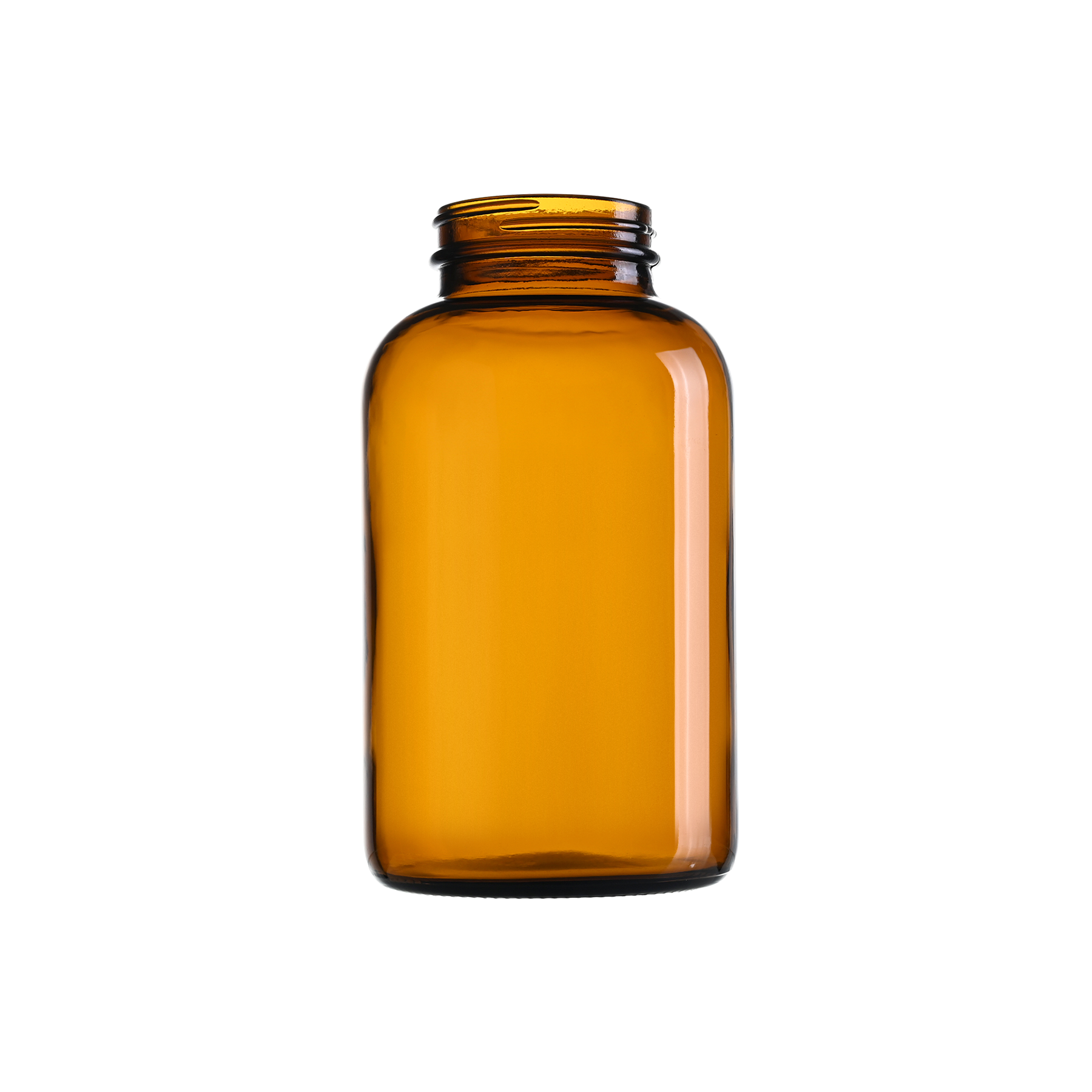 500cc Amber Glass Wide Mouth Packer Bottles with 53-400 Neck Finish