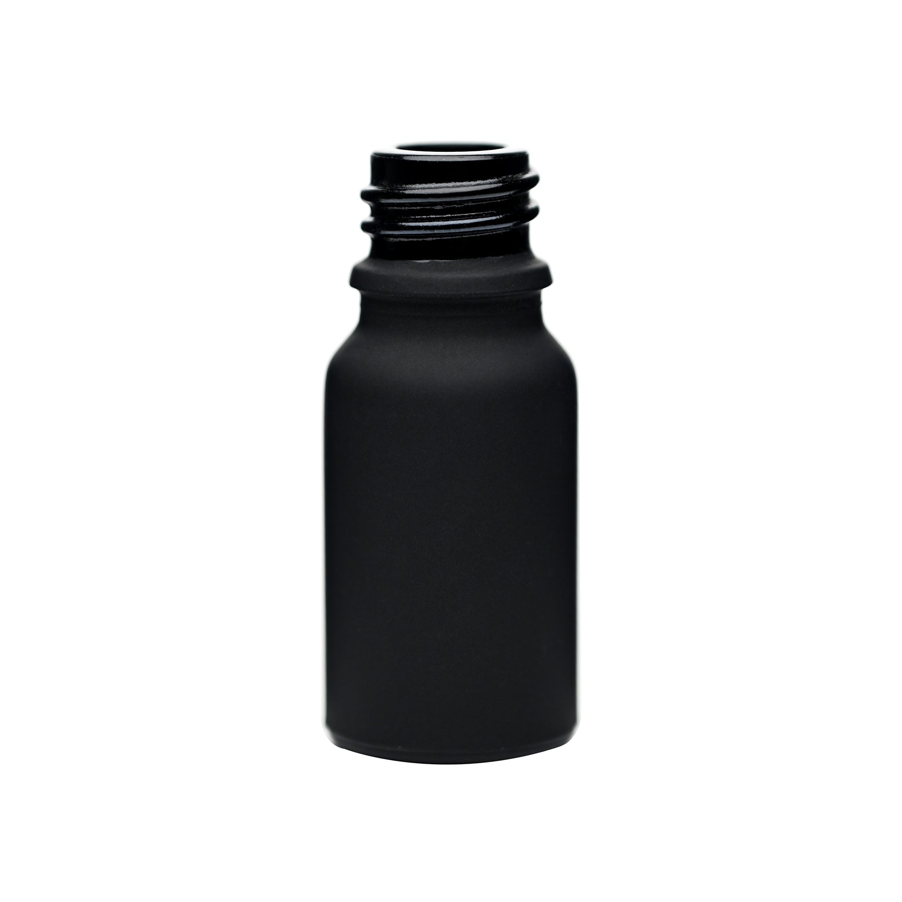 10 ml Matte Black Glass Euro Dropper Bottle with 18-410 Neck Finish