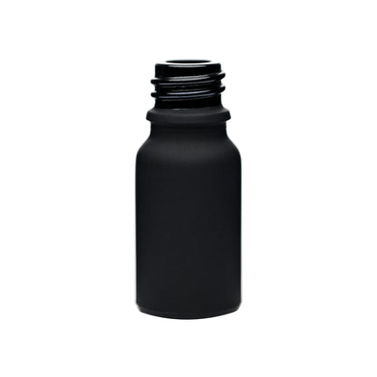 10 ml Matte Black Glass Euro Dropper Bottle with 18-410 Neck Finish