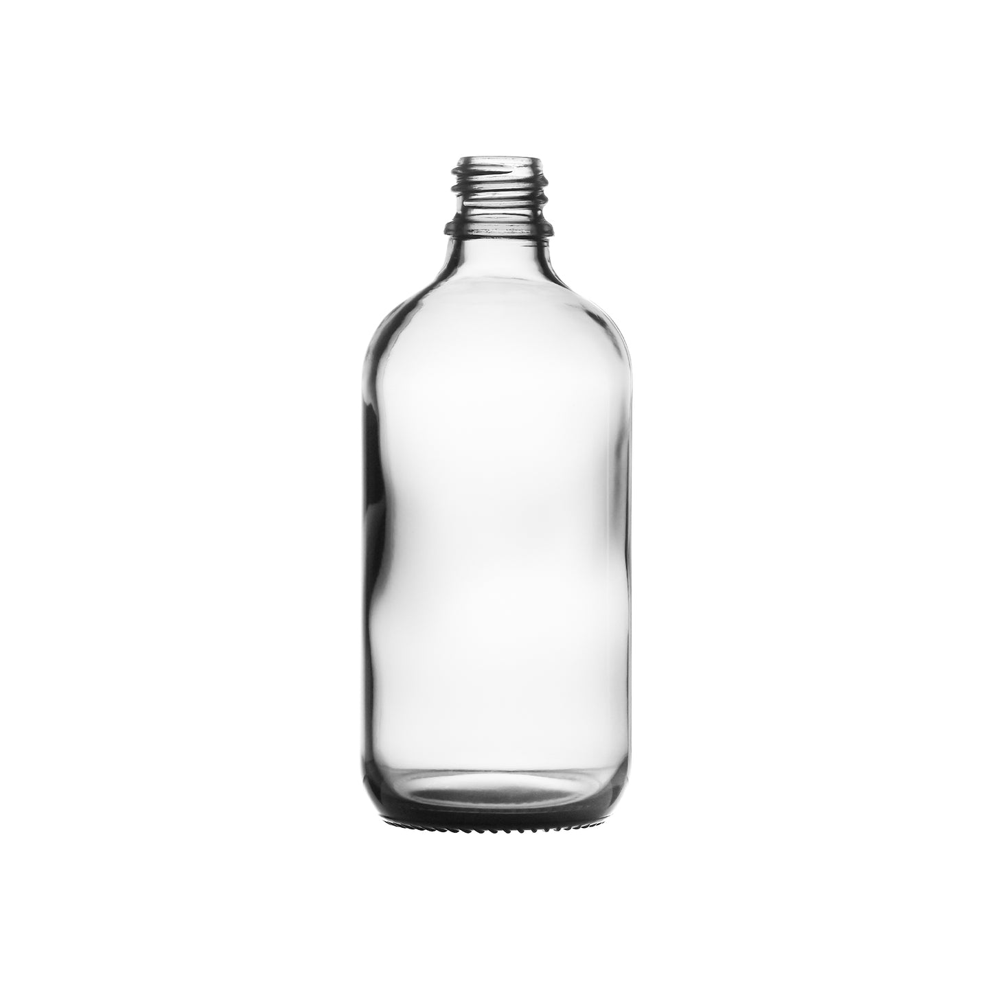 120 ml Clear Glass Euro Round Bottle with 18 mm Neck Finish