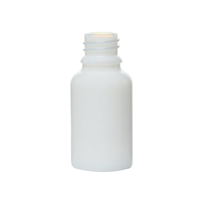 15 ml Opal White Euro Round Glass Bottles 18 mm Neck Finish