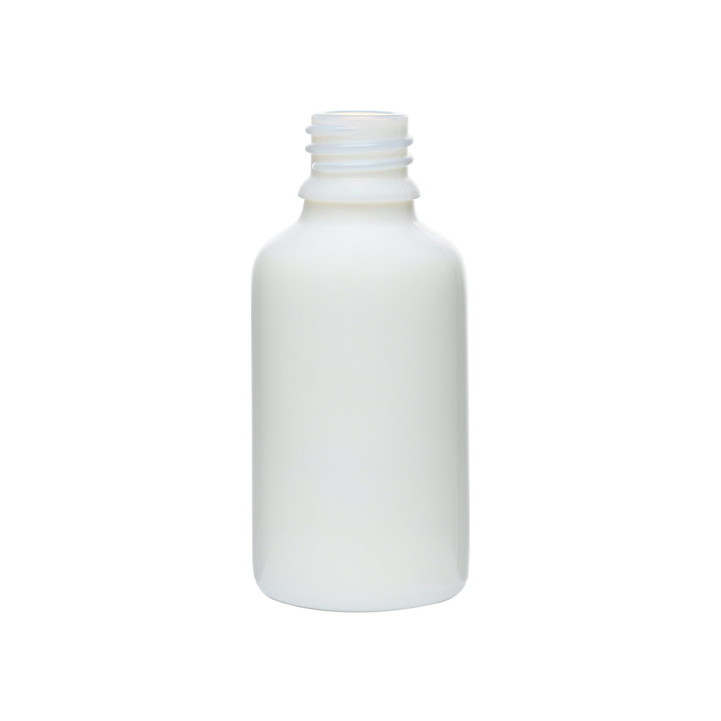 30 ml Opal White Euro Round Glass Bottles 18 mm Neck Finish