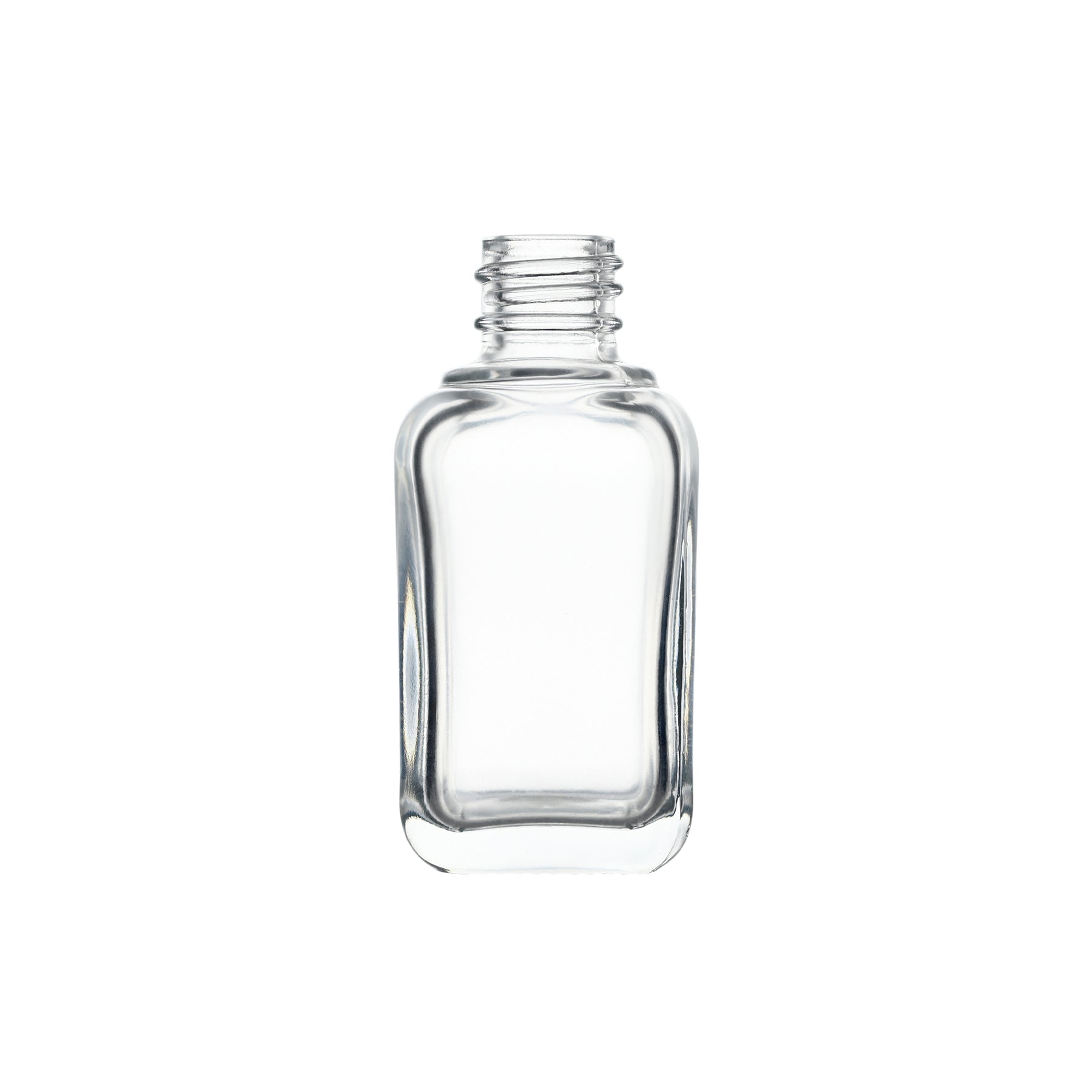 30ml Clear Glass Rounded Square Perfume Bottle with 18-400 Neck Finish