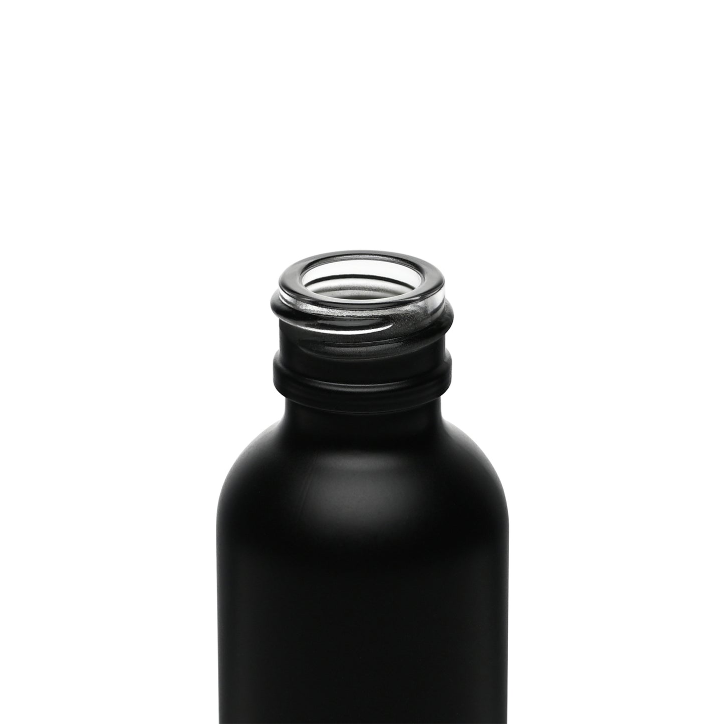30ml Matte Black Square Bead Bottle with 20-400 Neck Finish
