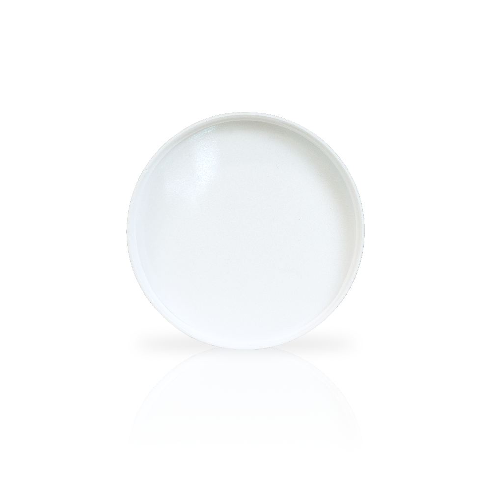 100mm 100-400 White Ribbed (Matte Top) Plastic Cap with Foam Liner-2