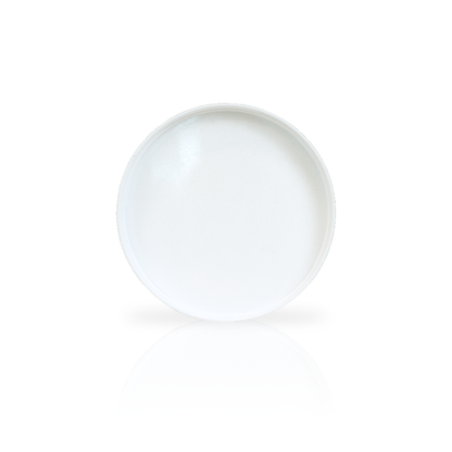 100mm 100-400 White Ribbed (Matte Top) Plastic Cap with Foam Liner-2