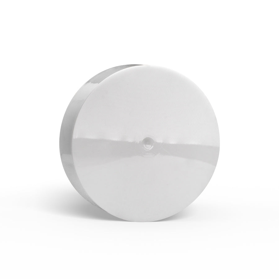 54-400 White PP Child-Resistant Smooth Skirt Lid with PE Foam liner