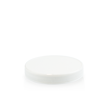 48-400 White PP Ribbed Skirt Cap with Liner