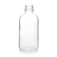 4 oz Boston Round Clear Glass Bottle with 22-400 Neck Finish