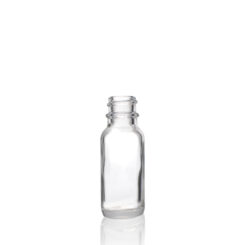 0.5 oz Clear Boston Round Glass Bottle with 18-400 Neck Finish