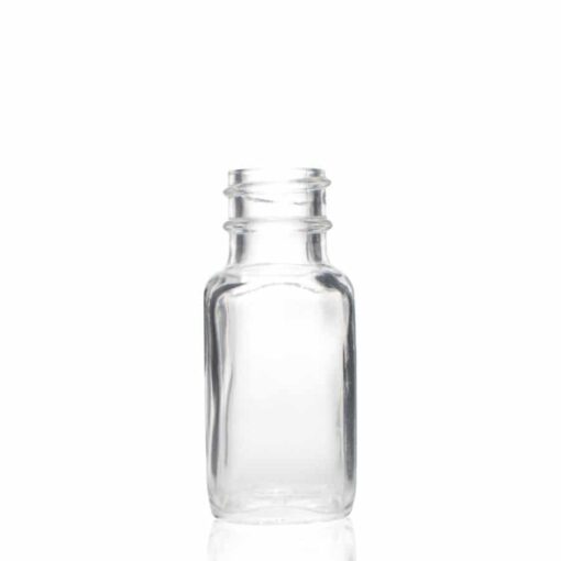 1 oz Clear Glass Boston Round Bottle 20-400 Neck Finish