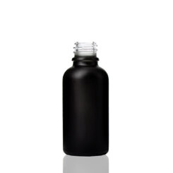 30 ml Black Matte Euro Round Glass Bottle with 18-DIN Neck Finish