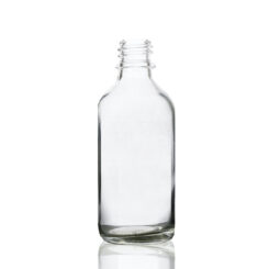 60 ml Clear Euro Round Glass Bottle with 18-DIN Neck Finish