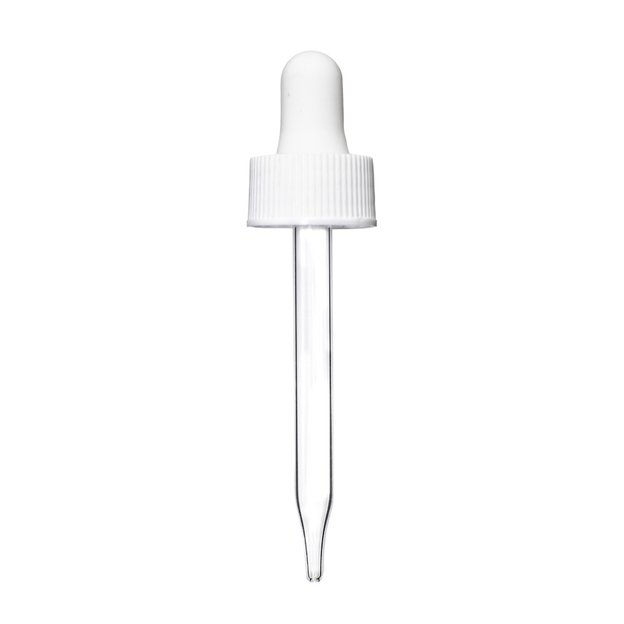 20-400-white-glass-dropper-76mm-ribbed 20-400 White Glass Dropper (76mm) (Ribbed)