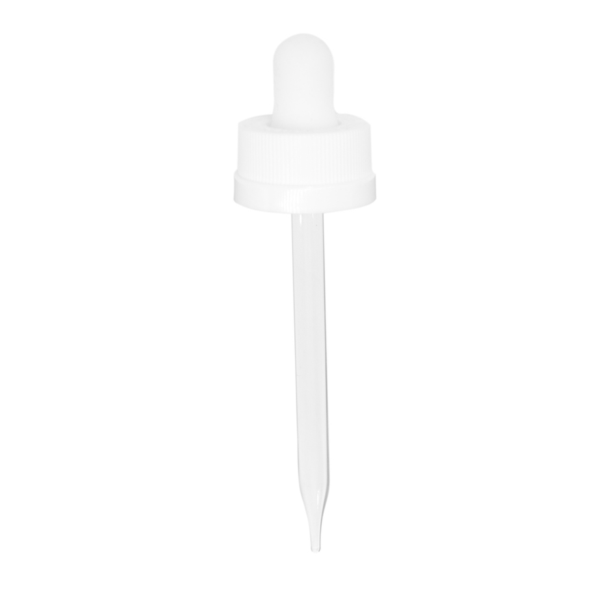 2 oz White Child Resistant Glass Dropper (20-400)