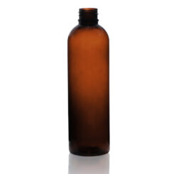 4 oz PET Amber Cosmo Round Bottle with 20-410 Neck Finish