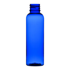 2 oz Cobalt Blue PET Bullet Round Bottle 20-410 Neck Finish