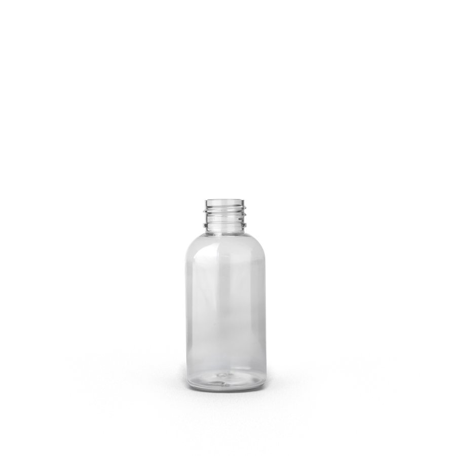 2oz Small Clear Glass Bottles (60ml) with Lids Boston Round Travel