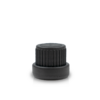 Black 18-400 PP Euro Heavy Duty Tamper Evident Ribbed Cap Orifice Dropper Assembly