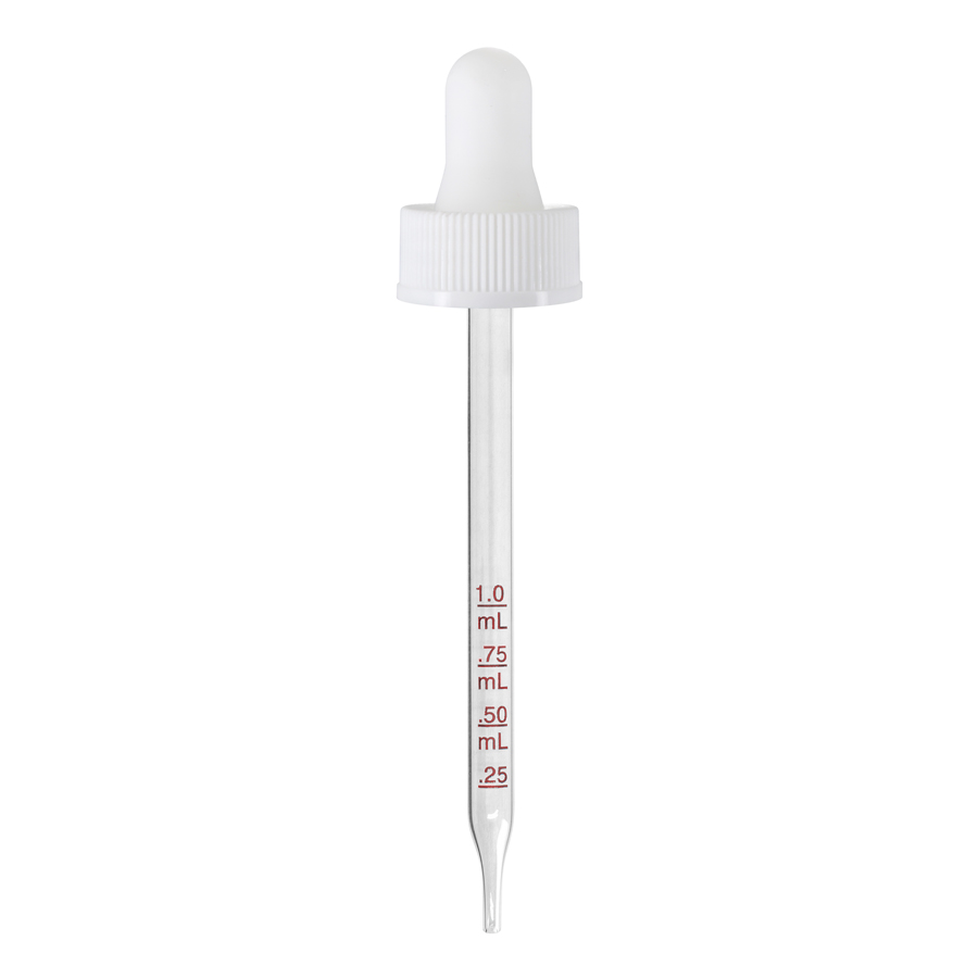 22-400-white-graduated-glass-dropper-110mm 22-400 White Graduated Glass Dropper (110mm)