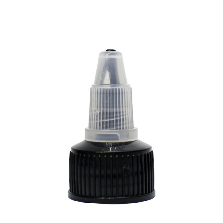 20410 Natural & Black PP Plastic Twist Top Cap with PE Liner FH