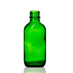2 oz Boston Round Green Glass Bottle with 20-400 Neck Finish
