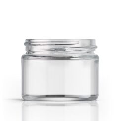 2 oz 53-400 Clear Glass Straight-Sided Round Jar
