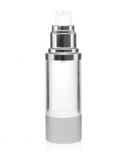 Download 30 Ml Clear Styrene Plastic Bottle With Silver Airless Pump Fh Packaging