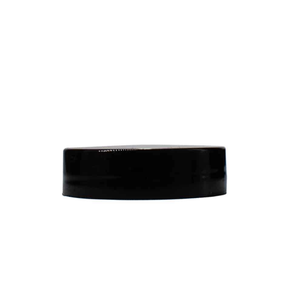black-38-400-pp-smooth-skirt-lid-with-foam-liner Black 38-400 PP Smooth Skirt Lid with Foam Liner